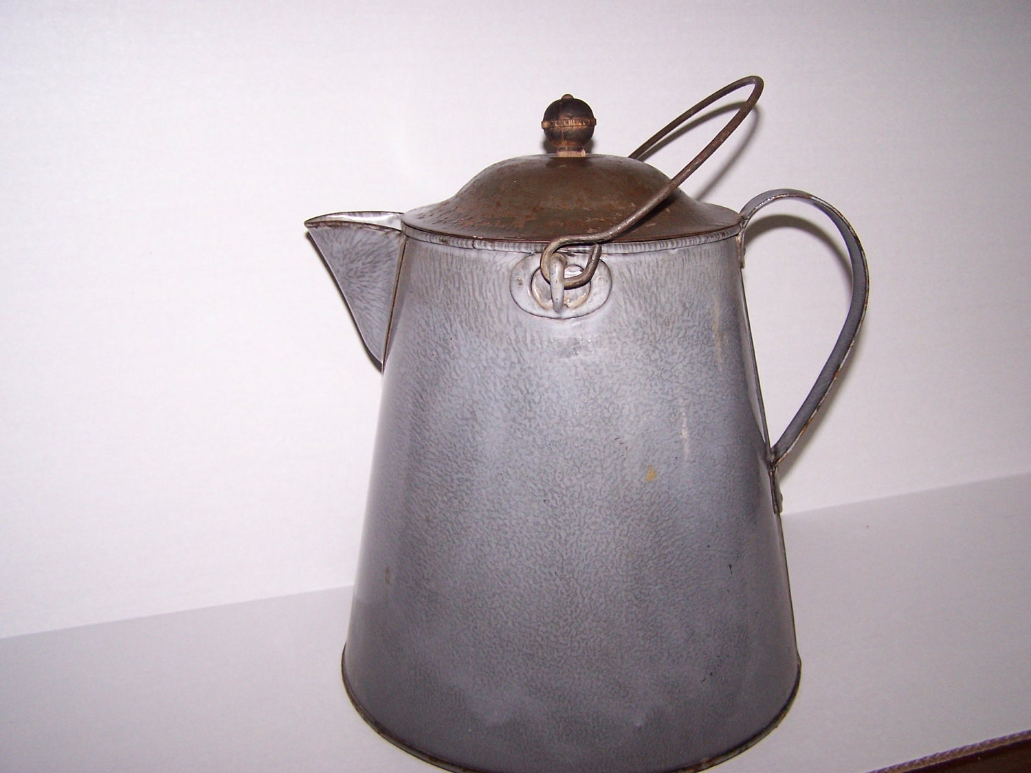 Graniteware Campfire Coffee Pot by SnowyCreekDesigns on Etsy