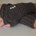 Reserved for Kristiaan Smoky Grey Knit Fingerles Gloves
