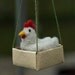 Needle Felted Chicken Ornament - Hen with Egg
