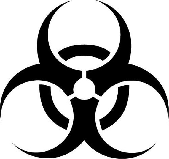 Biohazard Symbol Toxic Interior Wall Vinyl Decal Graphic
