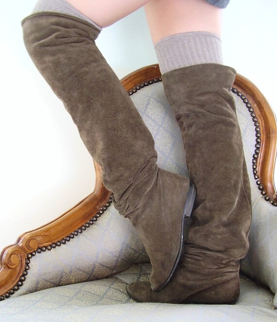 olive green thigh boots