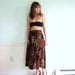 Missing Link 80s Gauze Animal and PUZZLE Printed High Waist Maxi Skirt S/M
