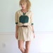 Honeycomb Geo Vintage 70s SS Ethnic Textured Natural Hued Boho Mini Dress S/M