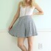 Gingham Checkered Vintage 90s High Waist Skirted Culottes Shorts S M