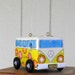 Our Birdhouse Design of a VW Van Bird House, Yellow with Flower Power Hippie Van