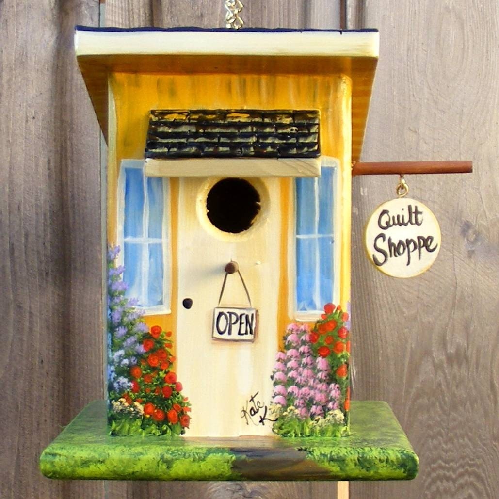 Quilt Shoppe Birdhouse by BirdhouseBlessings on Etsy