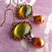 Earrings Vintage Glass On Golden Pond
