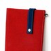 70% OFF CLEARANCE SALE: iPad case - Red and navy wool felt with white snap - fits iPad 1 / iPad 2 / iPad 3