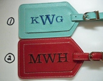 Luggage Tag--Personalized Three Letter Times Font