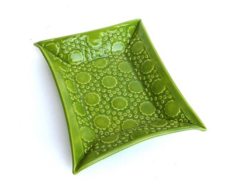 hand built porcelain tray festive ware ... kiwi dish