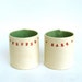 please pass the salt ... hand built porcelain salt and pepper cellars ... vessels
