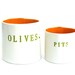 olives and pits .... hand built porcelain containers ... vessels