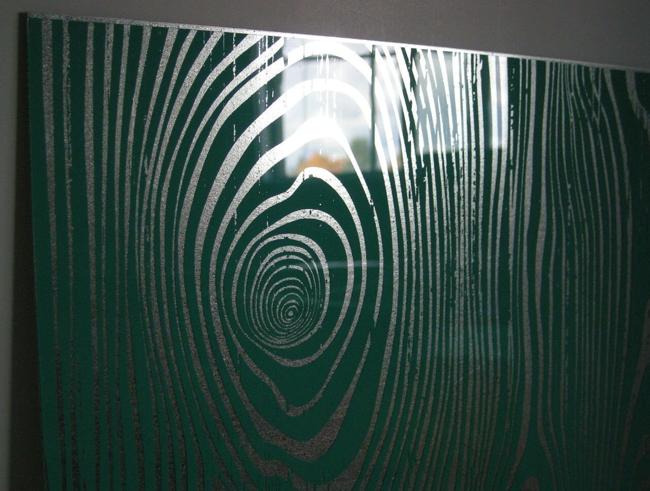 Teal Faux Bois Wood Steel Memo Dry Erase Board