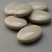 6 Vintage Lucite Taupe Oval Lozenge Beads 25mm