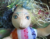 ooak, fantasy cloth art doll, Myrna the pixi