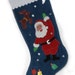 The Festive Santa (suede) Christmas stocking