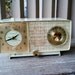 1940's General Electric Tube Clock Radio in Honey Beige