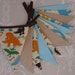 DINOSAUR Banner Bunting Fabric Boys Nursery Birthday Party Baby Shower or Celebration or Photo prop can be personalised Custom Made to order