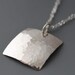 Sterling Hammered Square Necklace