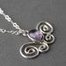 Sterling and Lavender Amethsyt Necklace - Fluttering Butterfly