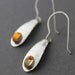 Sterling and Citrine Earrings - Golden Tears Drops