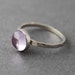 Sterling and Pink Amethyst Ring - Size 7