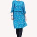 Vintage Floral Blue Dress / Floral Dress
