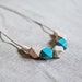 Wooden Boho Necklace / Baby Blue - Beige - Pink Necklace / Tribal Necklace