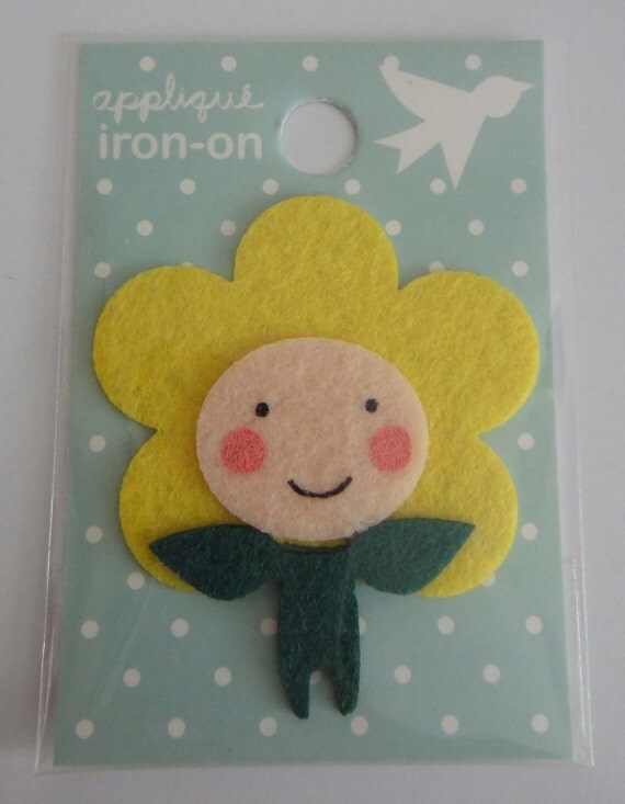 Cute Yellow Sunflower Felt Applique