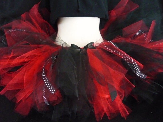 The Scarlet Queen Trashy Tutu Red and Black SEWN and super