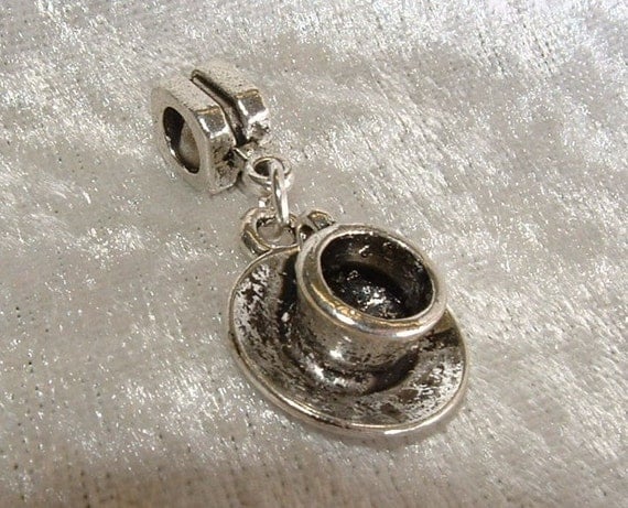 Coffee / Tea Cup Charm Fits Pandora Bracelet