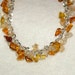 SALE Amber and Citrine Gemstone Charm/Cha Cha Bracelet