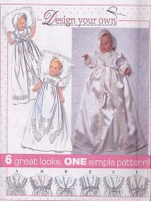 McCall's 3063 Sewing Pattern Infants Christening Gown Rompers