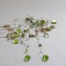 Long Open-Ended Lariat Crocheted Necklace - in Green and Gold
