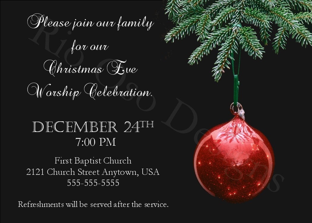 Christmas Eve Invitation Wording 