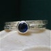 5mm Blue Sapphire on Fine Silver Ring