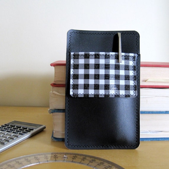 Nerd Power Vinyl Pocket Protector in inky black matte vinyl