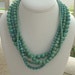 Chunky Green Necklace 4 Strand Statement, Lucky Dog