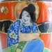 Oriental Hand-Painted Mini Vase From Japan Wonderful Face