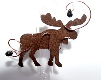 Moose Suction Glass Bud Vase Window Vase Rooter Vase