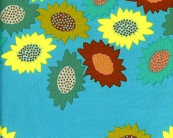 RARE Anna Maria Horner Garden Party Receiving Line Color Teal All fabric mailed Via PRIORITY MAIL