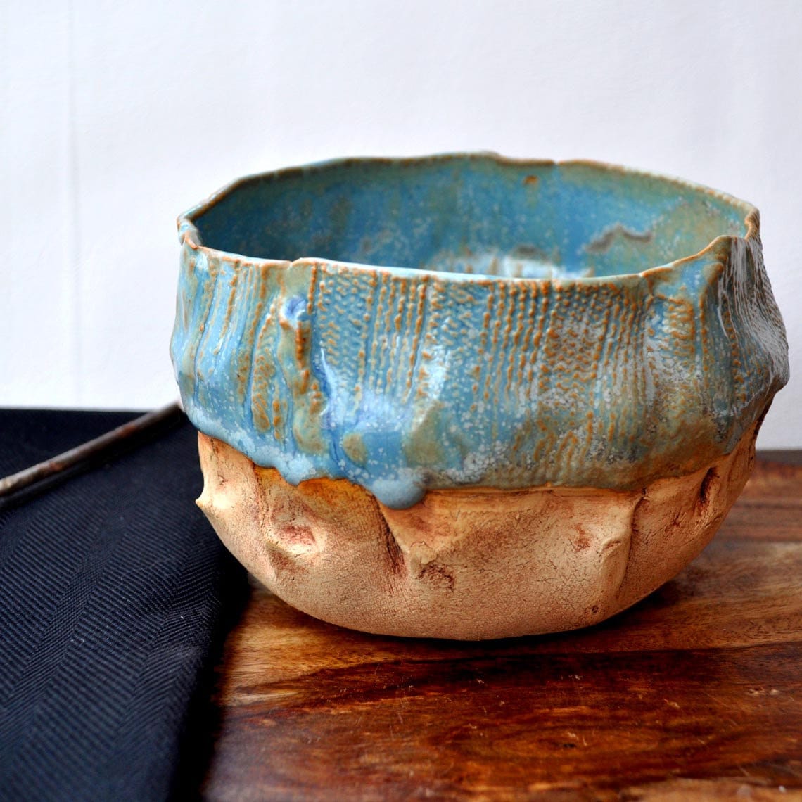 Ceramic planter Bowl succulent planter bowl hand built by MarciG