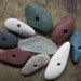 TOGGLES Center Drilled Beach Stone Beach Glass Beads