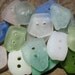 Beach Glass Buttons Drilled Beach Glass MIXED BULK LOT Sea Glass Buttons