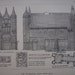 CLEARANCE SALE was 18 Bucks - 1929 English Architecture Print - The Gatehouse West Stow Hall - Large Vintage Antique Home Decor Illustration