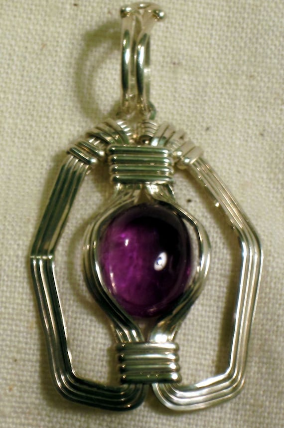 Sterling Silver Amethyst Wire Wrapped 
