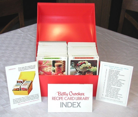 Vintage Betty Crocker Recipe Card Library 1971 General Mills Vintage Betty Crocker Recipe Card Library 1971 General Mills