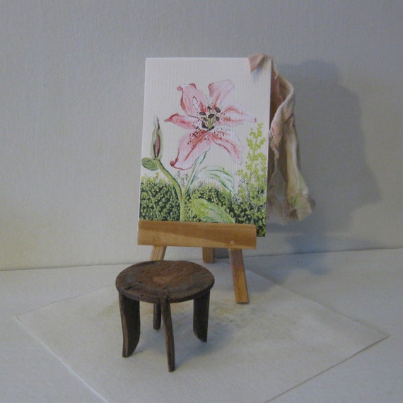 Items similar to Scale Dollhouse Miniature Artists Corner on Etsy