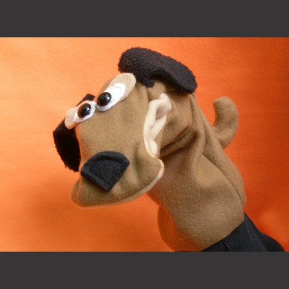 Brown Dog Hand Puppet by SweetgumPuppets on Etsy