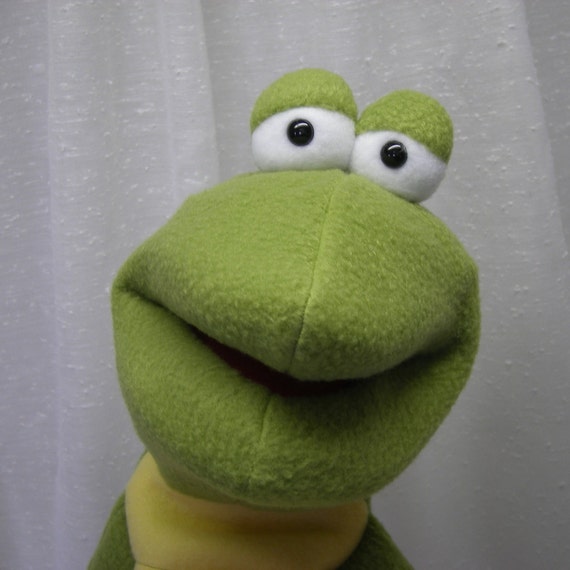 Tucker Turtle Hand Puppet Moving Mouth by SillyToesProductions